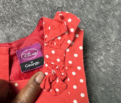 Disney at George Minnie Mouse Daisy Duck Red Dress Girls 12-18 months