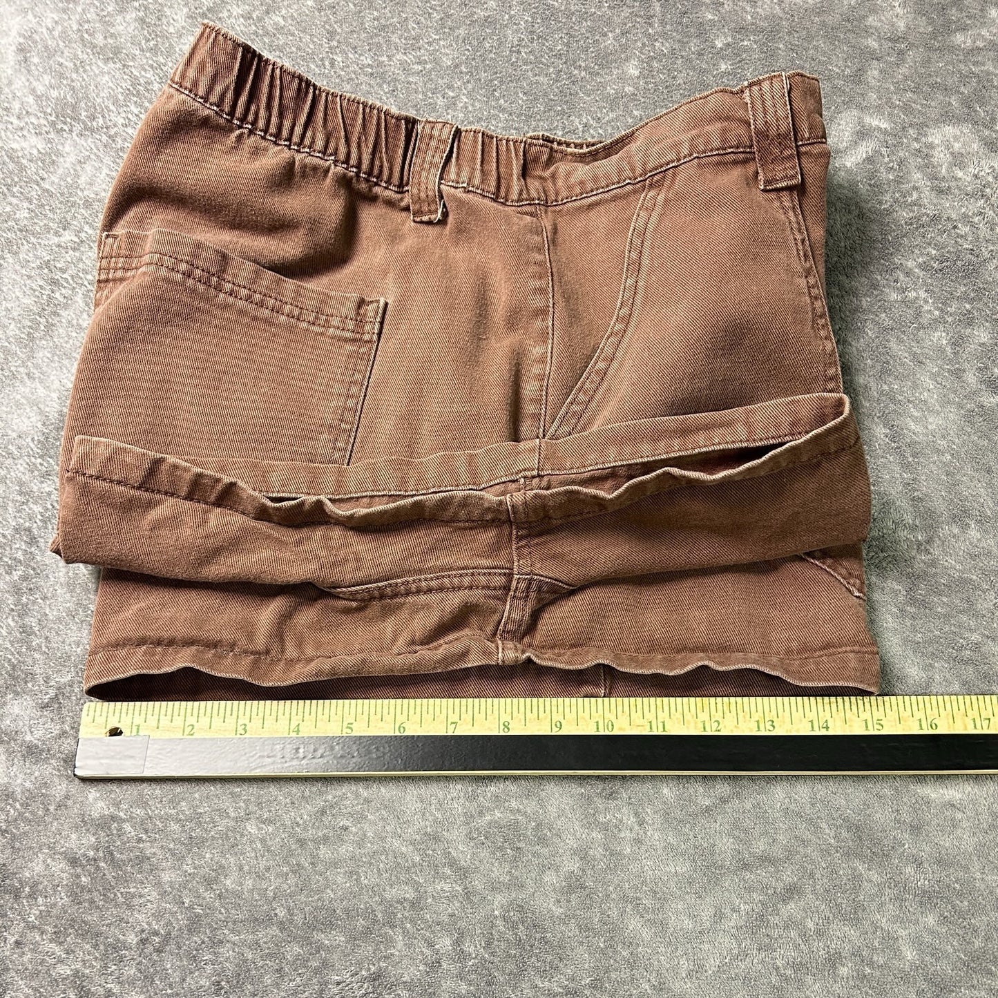 Wild Fable Womens 16 Brown Super High Rise Utility Shorts Cotton Workwear