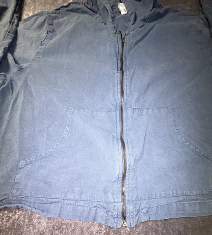 Vintage 90s BTB Better Than Basic A.C.C. Zip Up Jacket Light Blue Canada 1XL