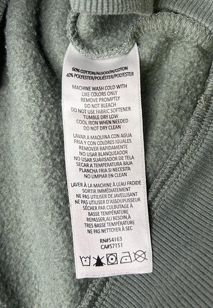 Calvin Klein Performance Hoodie Womens Medium Sage Green Cropped Sweatshirt