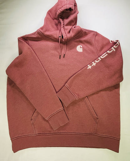 Carhartt Relaxed Fit Hoodie XXL 2XL Pink Rose Dust Pullover Hooded Sweatshirt