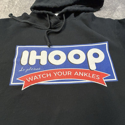 IHOOP Watch Your Ankles Graphic Hoodie Black L