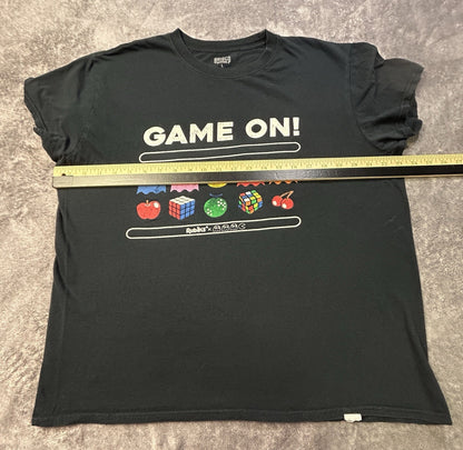 Brisco Pac-Man Rubik's Cube Graphic T-Shirt Black Large