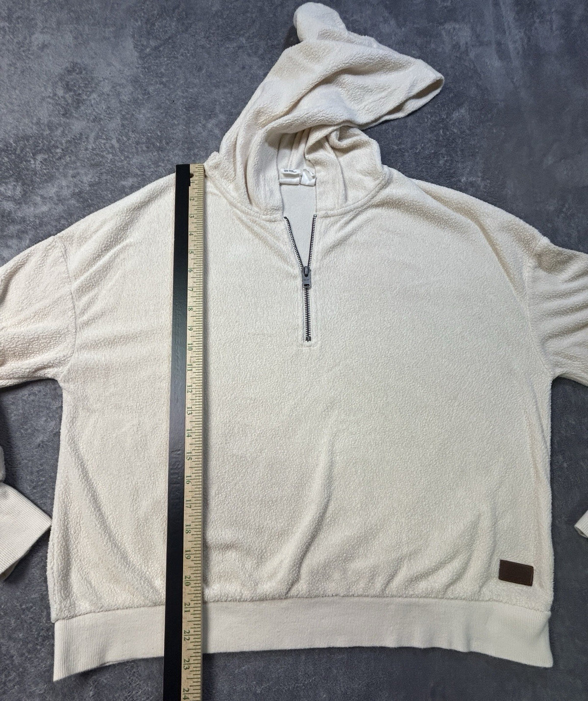Roxy Quarter Zip Hoodie Women's Cream Medium