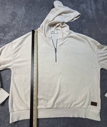 Roxy Quarter Zip Hoodie Women's Cream Medium
