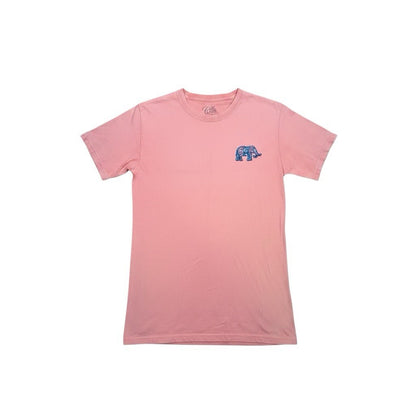 Cold Crush Women’s Small Coral Formal Elephant Graphic Tshirt Live In The Moment