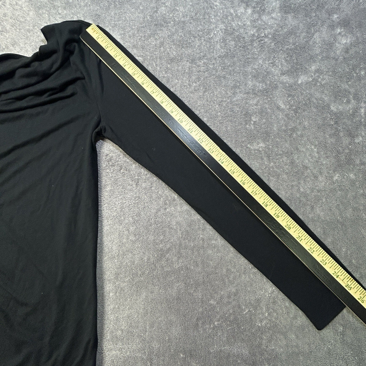 Talbots Women’s Black Draped Cowl Neck Long Sleeve Top – Size M