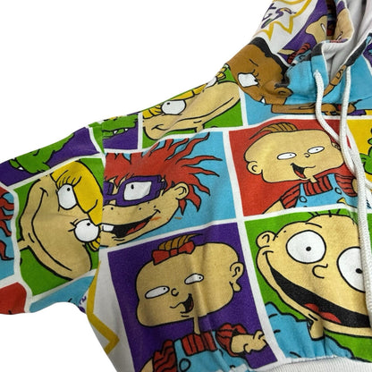 Rugrats Cropped Hoodie Women’s Medium Nickelodeon Pullover Sweats Cartoon