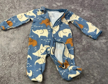 🐘 Carter's Elephant Dual-Zip Sleeper (Newborn)
