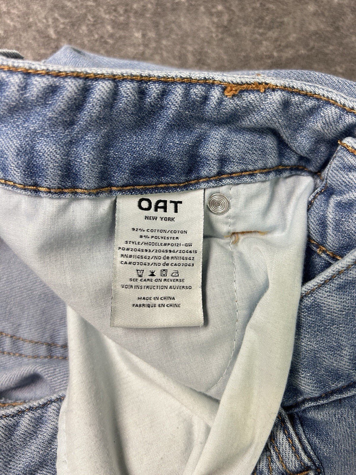 OAT New York Cloud Luxe Jeans Womens 12/31 High Rise Wide Leg Light Wash Denim