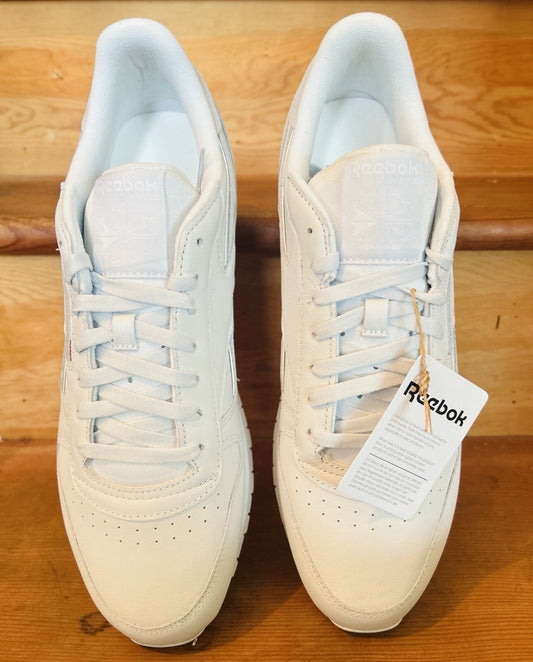 Reebok Classic Leather Men's Size 13 White Sneakers New With Box Casual Shoes