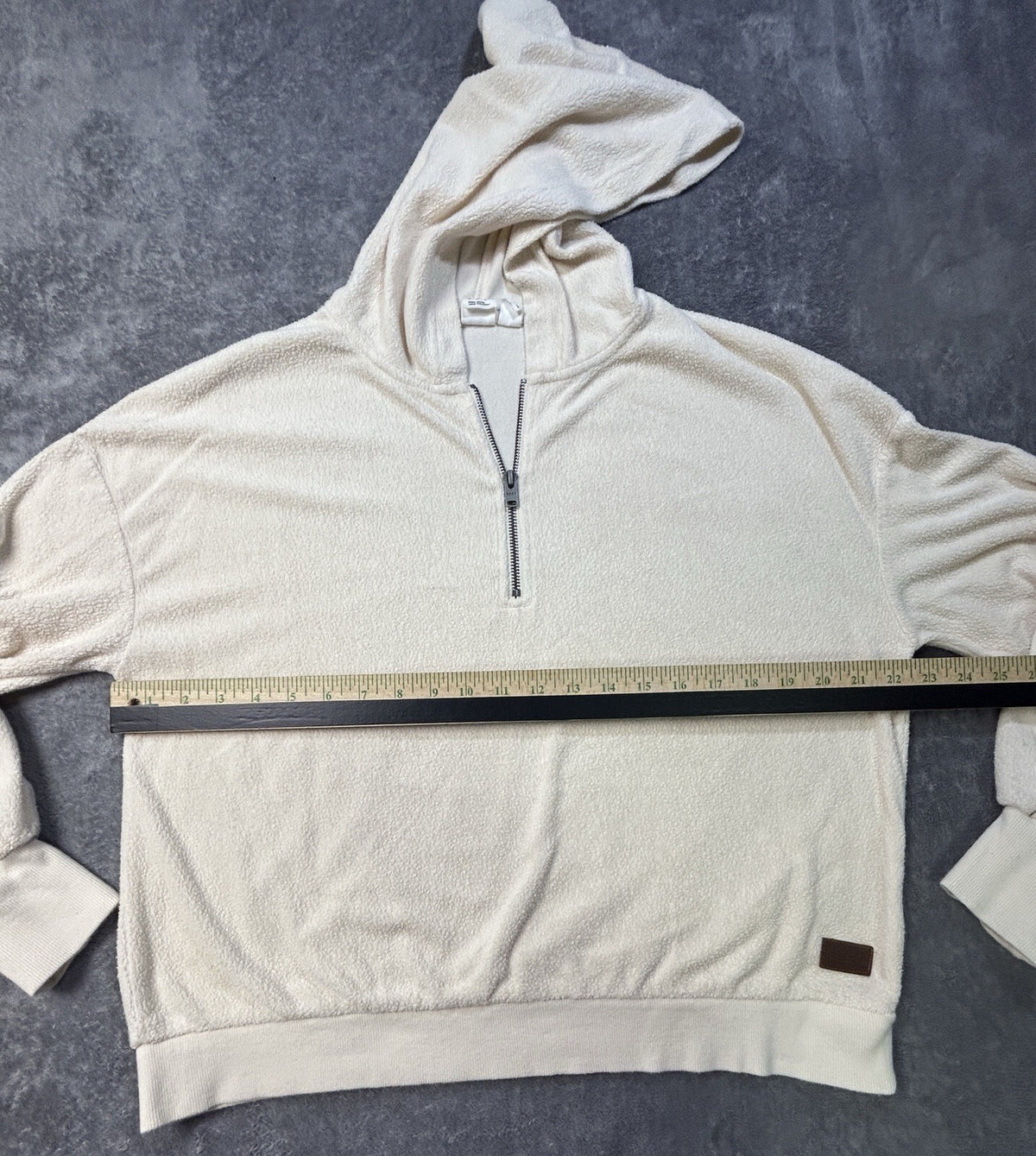 Roxy Quarter Zip Hoodie Women's Cream Medium