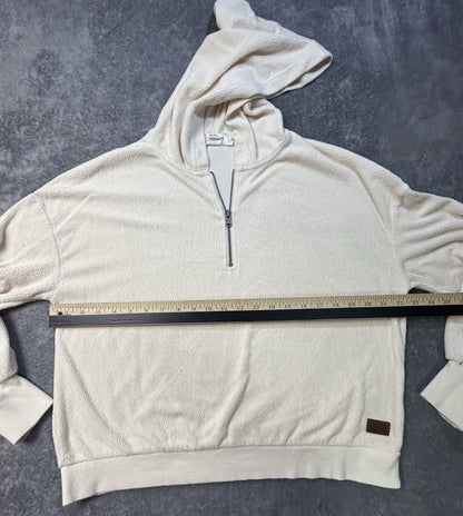 Roxy Quarter Zip Hoodie Women's Cream Medium