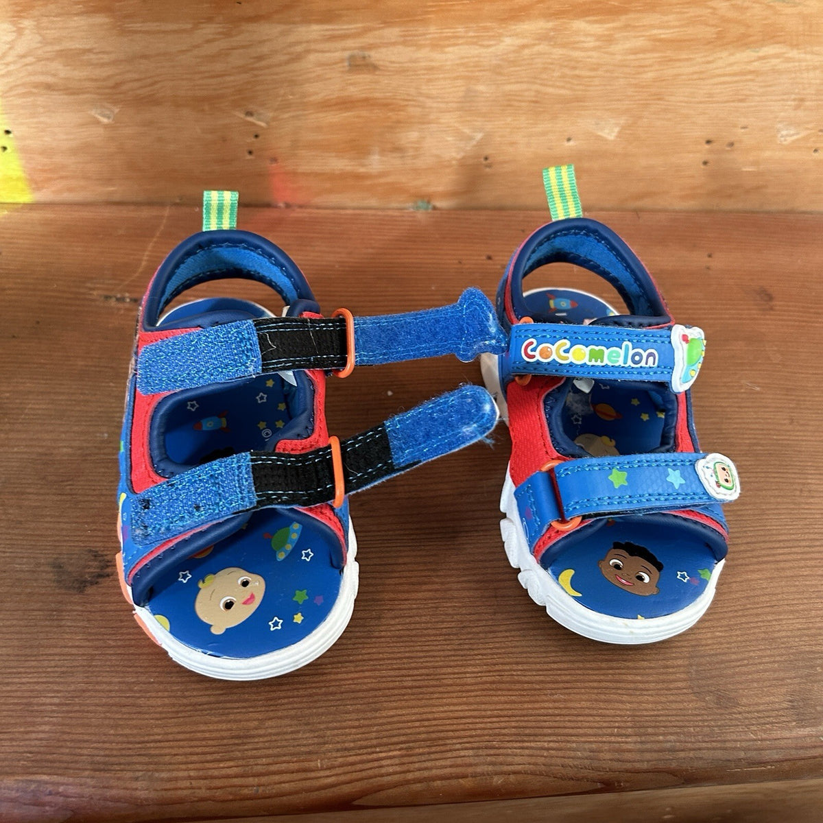 CoComelon JJ Cody Toddler Sandals Size 5 Blue Multicolor