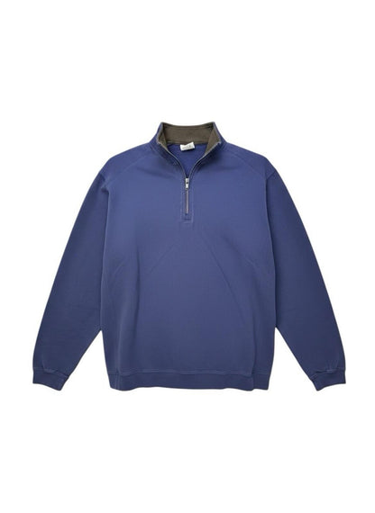 Tommy Bahama XL 100% Pima Cotton Quarter Zip Pullover Blue Sweatshirt Men’s