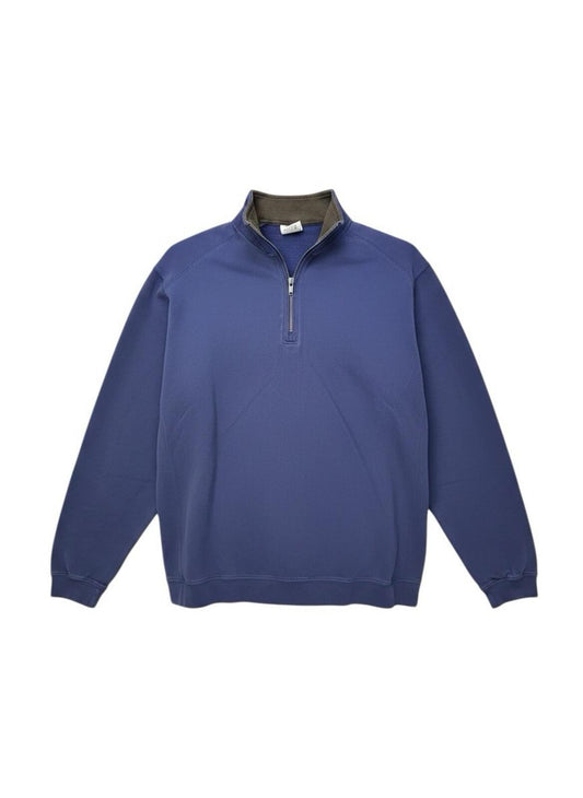 Tommy Bahama XL 100% Pima Cotton Quarter Zip Pullover Blue Sweatshirt Men’s