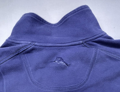 Tommy Bahama XL 100% Pima Cotton Quarter Zip Pullover Blue Sweatshirt Men’s