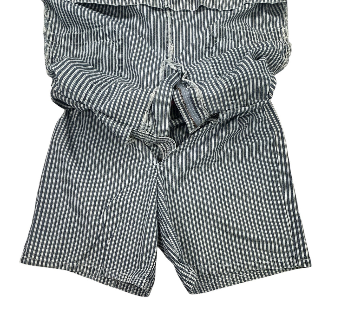 Gloria Vanderbilt Blue White Railroad Stripe Denim Skort Women's Size