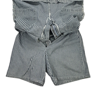 Gloria Vanderbilt Blue White Railroad Stripe Denim Skort Women's Size