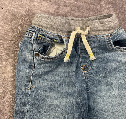 Cat & Jack Skinny Jeans 2T Light Wash Pull On Denim Pants Drawstring Toddler