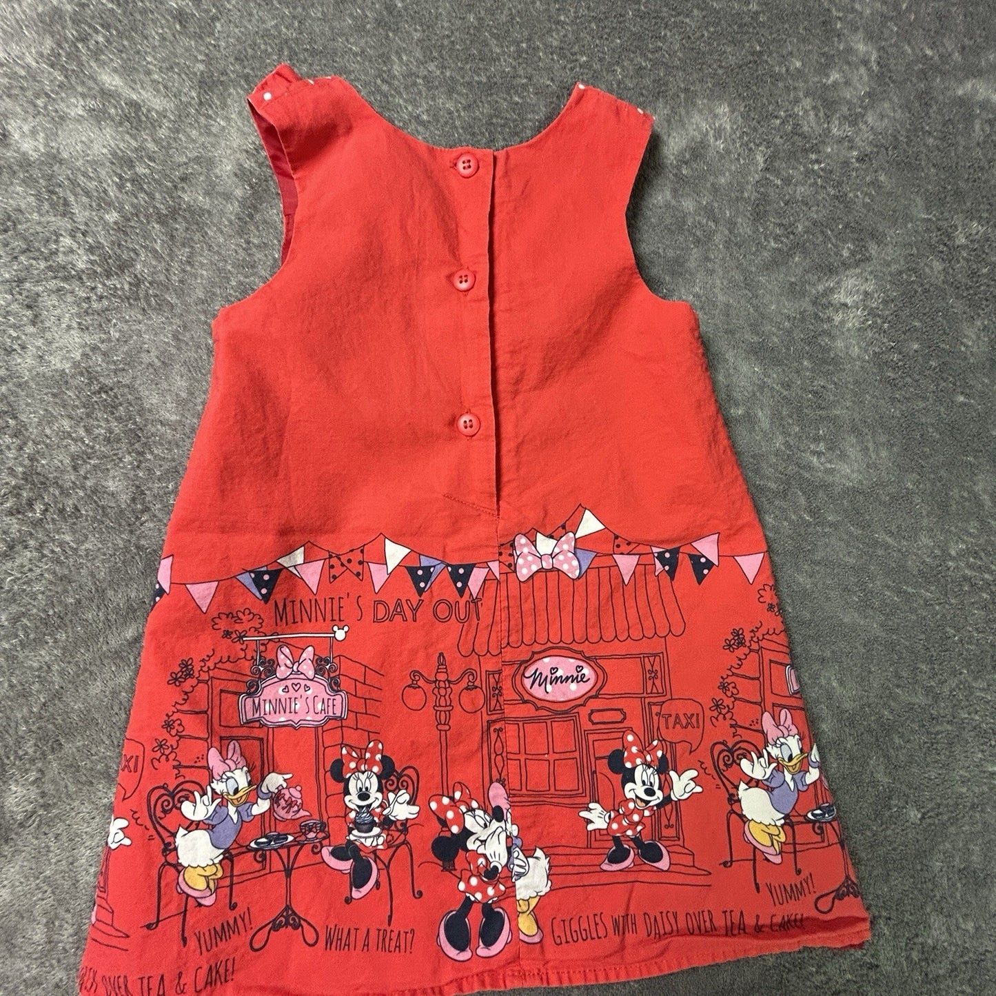 Disney at George Minnie Mouse Daisy Duck Red Dress Girls 12-18 months