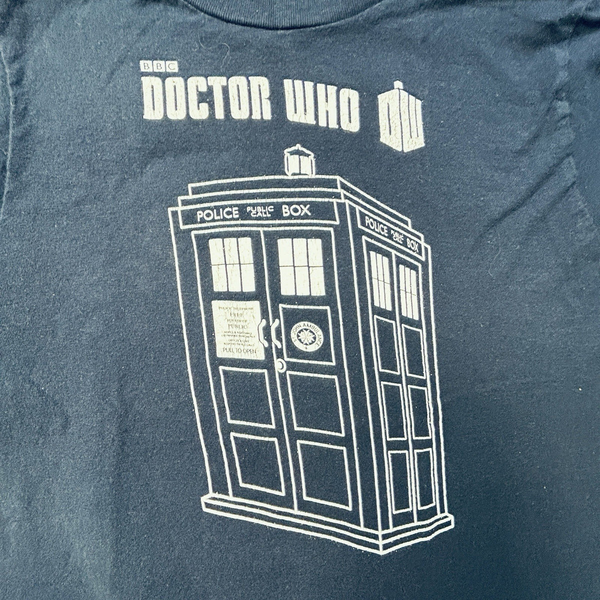 Doctor Who TARDIS T Shirt XS 2009 BBC Ripple Junction Black Graphic Tee