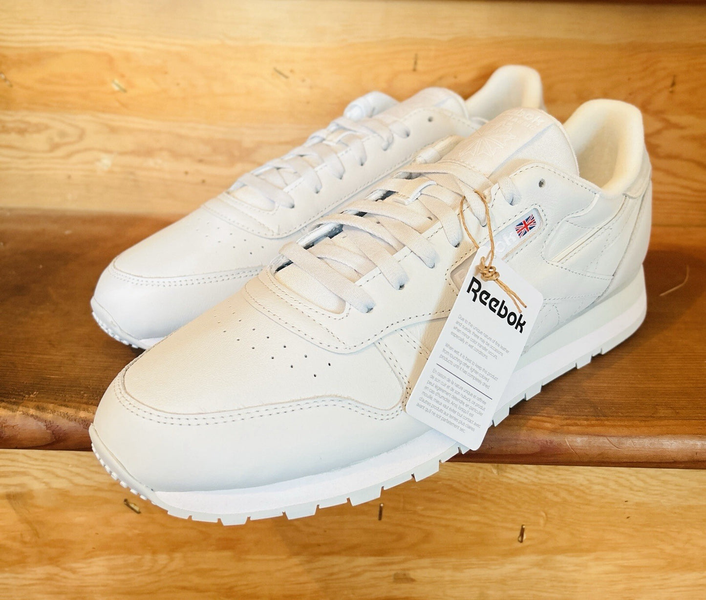 Reebok Classic Leather Men's Size 13 White Sneakers New With Box Casual Shoes