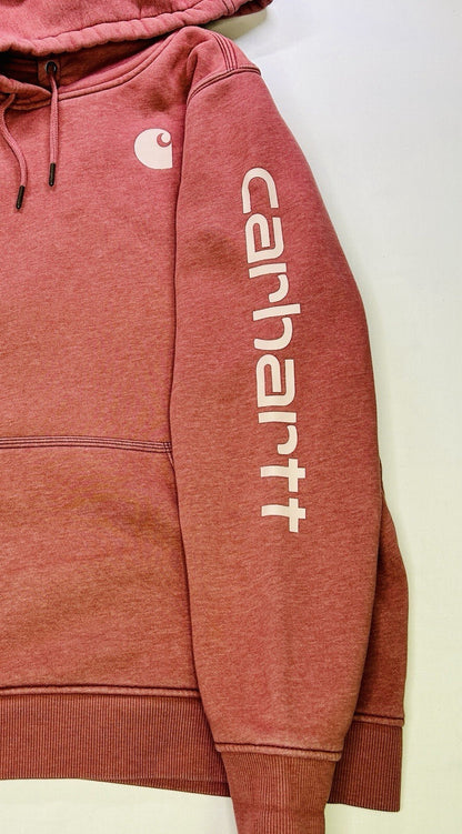 Carhartt Relaxed Fit Hoodie XXL 2XL Pink Rose Dust Pullover Hooded Sweatshirt