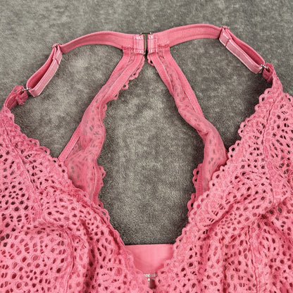 Curvy Couture Intimates 42G Pink Lace Racerback Underwire Bra D1280E