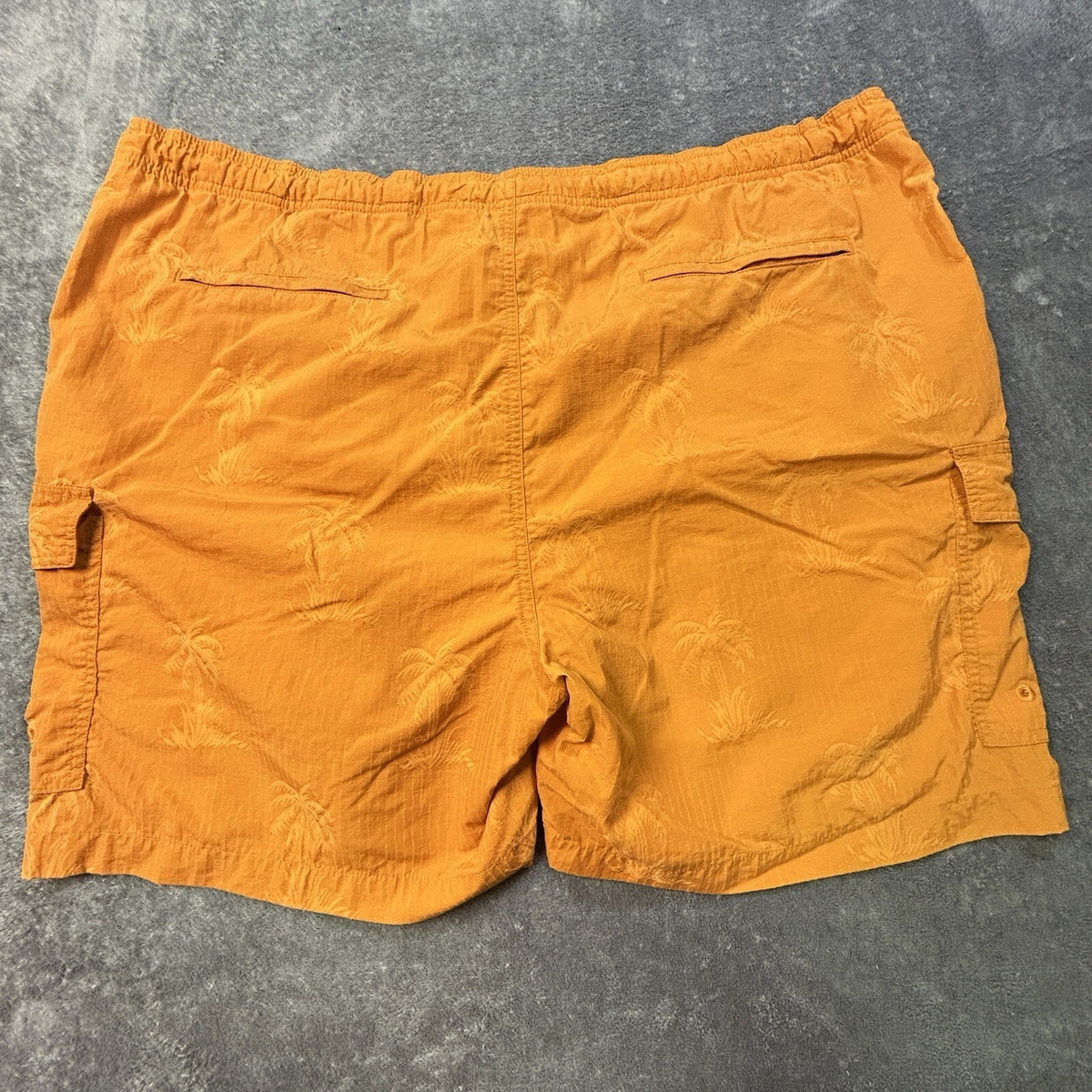 Tommy Bahama Men’s XL Orange Palm Tree Swim Trunks Cargo Board Shorts