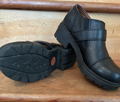 Harley-Davidson Sarah 83219 Womens 6.5 Black Leather Chunky Buckle Shoes