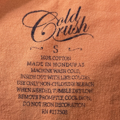 Cold Crush Women’s Small Coral Formal Elephant Graphic Tshirt Live In The Moment