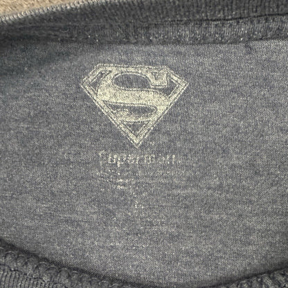 DC Comics Superman Logo T-Shirt Blue Distressed Graphic Superhero Tee