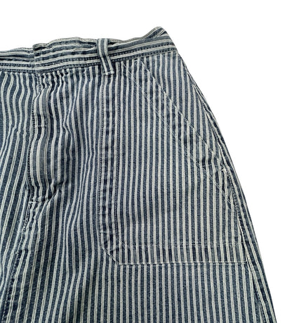 Gloria Vanderbilt Blue White Railroad Stripe Denim Skort Women's Size