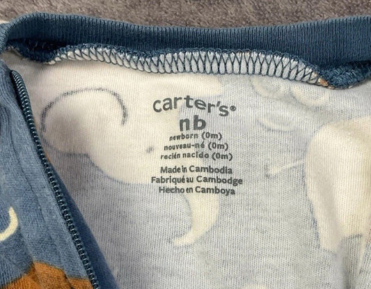 🐘 Carter's Elephant Dual-Zip Sleeper (Newborn)