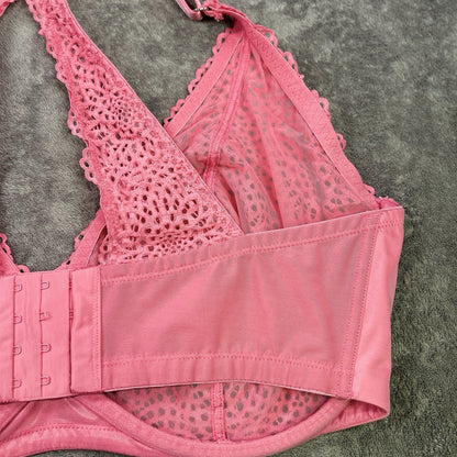 Curvy Couture Intimates 42G Pink Lace Racerback Underwire Bra D1280E