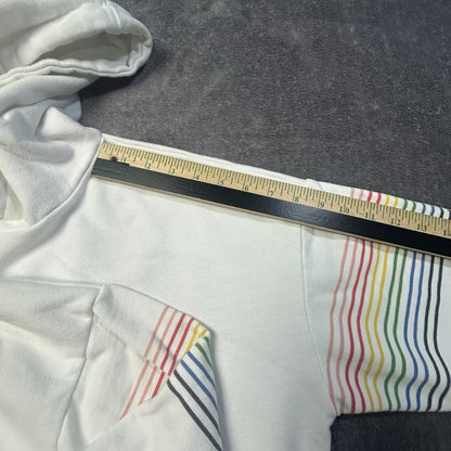 Dance & Marvel Rainbow Sleeve Hoodie White M