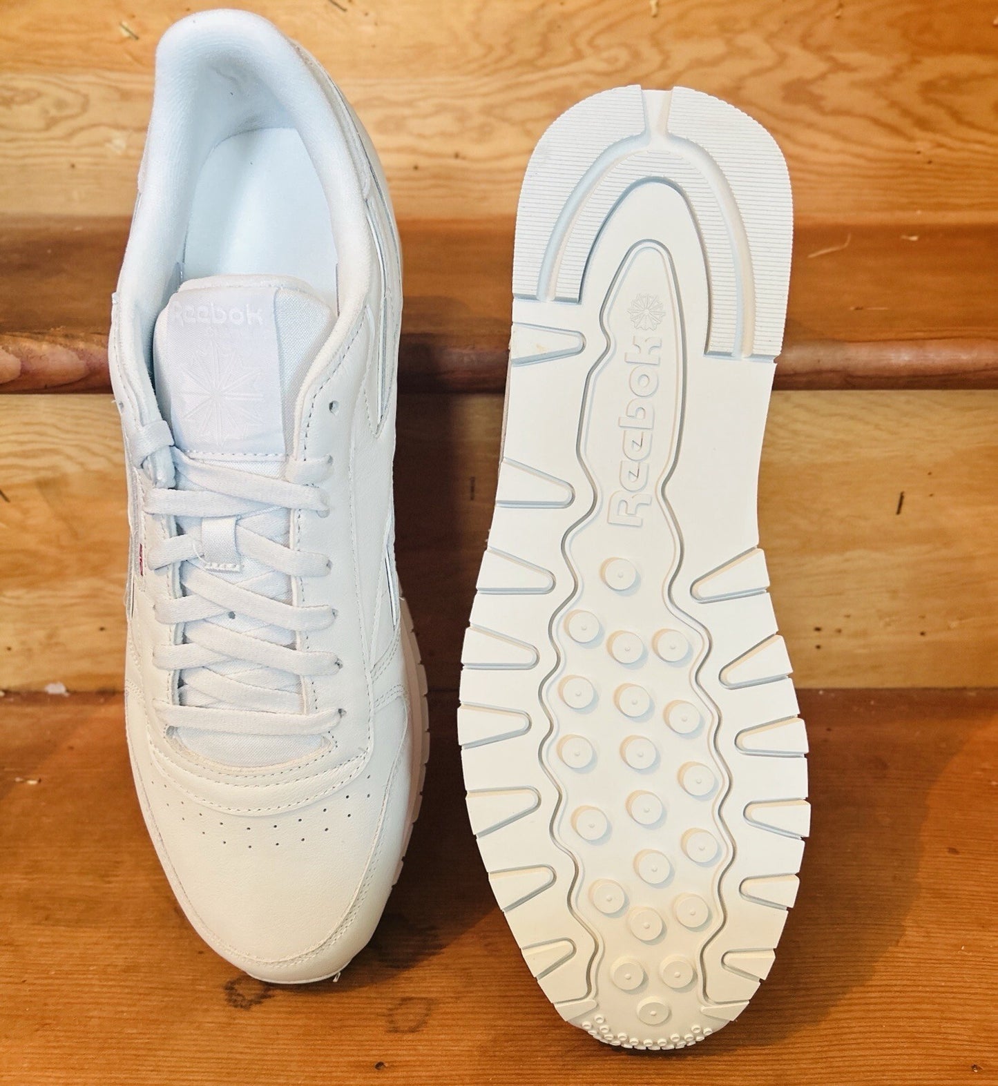 Reebok Classic Leather Men's Size 13 White Sneakers New With Box Casual Shoes