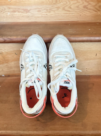 Nike Waffle Debut Women’s Size 7 Cream Animal Print Orange Running Shoe