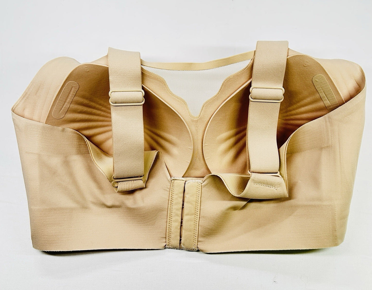 Womens Nude Wireless Comfort Bra Size Large Full Coverage Molded Cups Adjustable